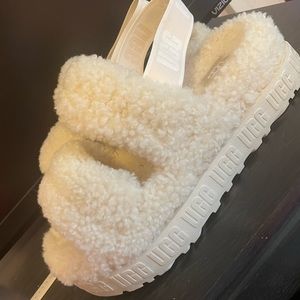 UGG furry sandals